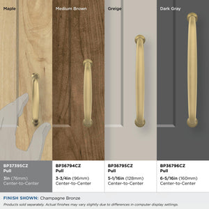 Amerock BP37395CZ Champagne Bronze Cabinet Pull 3 in (76 mm) Center-to-Center Cabinet Handle Renown Drawer Pull Kitchen Cabinet Handle Furniture Hardware