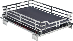 Hardware Resources SWS-WB153PC 15" Polished Chrome STORAGE WITH STYLE® Metal Soft-close Pullout Basket