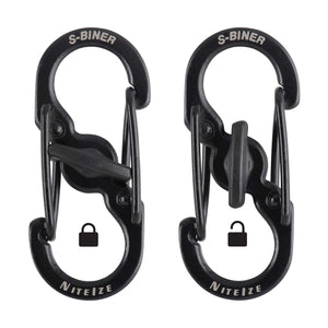 Nite Ize S-Biner MicroLock Aluminum, Locking Keychain Carabiner, 5 Pack, Assorted Colors