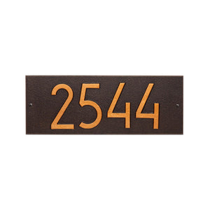 Whitehall 3903OB - Mid-Century Modern Rectangle Plaque, Standard Wall 1-line