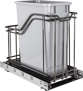 Hardware Resources SWS-MBMS35GBN Single 35 Quart Black Nickel STORAGE WITH STYLE® Metal Soft-close Trashcan Pullout