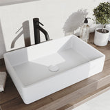 Bathroom Faucet Vessel Vanity Sink Pop Up Drain Stopper without Overflow and Mounting Ring Finish: Matte White