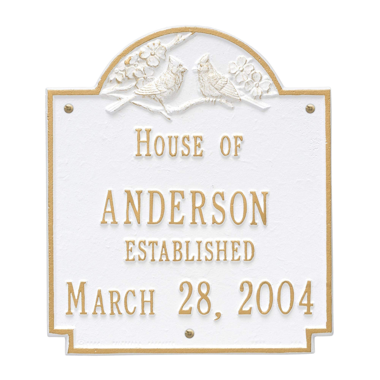 Whitehall 2206WG - Cardinal Wedding Plaque  - Standard Wall - Two Line