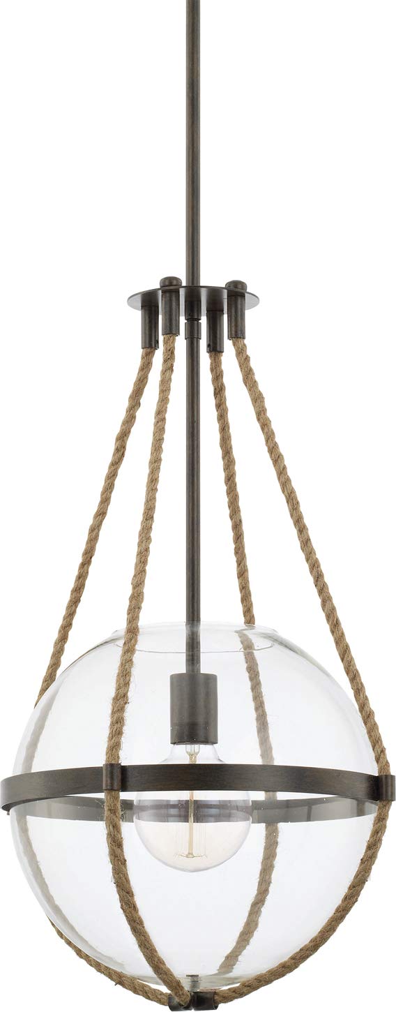 Capital Lighting 327413NG Beaufort 1 Light Pendant Nordic Grey