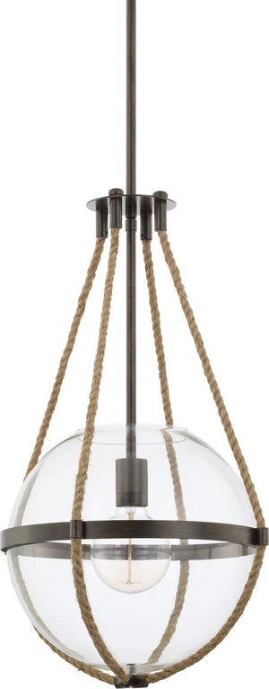 Capital Lighting 327413NG Beaufort 1 Light Pendant Nordic Grey