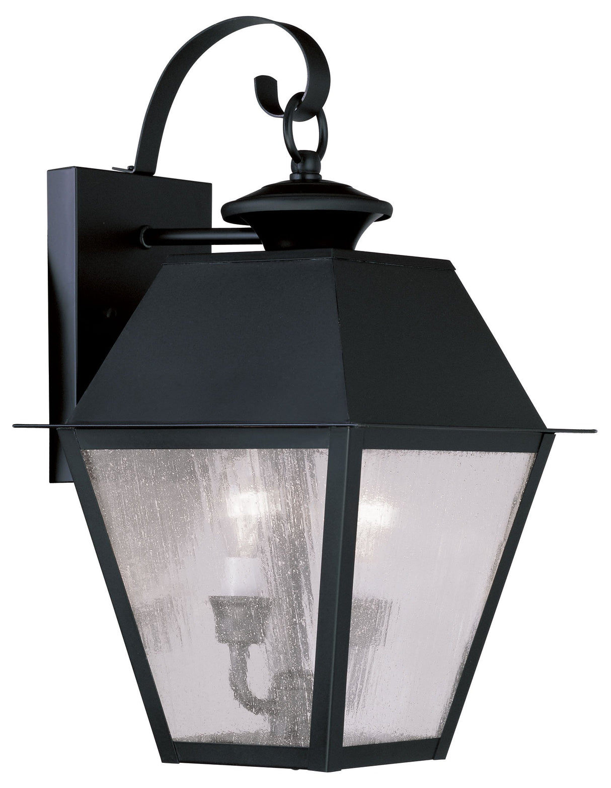 Livex Lighting 2165-04 Mansfield 2-Light Outdoor Wall Lantern, Black