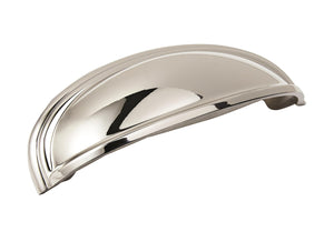Amerock Cabinet Cup Pull Polished Nickel 3 inch. (76 mm) & 4 inch. (102 mm) Center to Center Ashby 1 Pack Drawer Pull Drawer Handle Cabinet Hardware