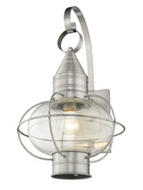 Livex 26904-91 Transitional One Light Outdoor Wall Lantern from Newburyport Collection in Pwt, Nckl, B/S, Slvr. Finish, Brushed Nickel