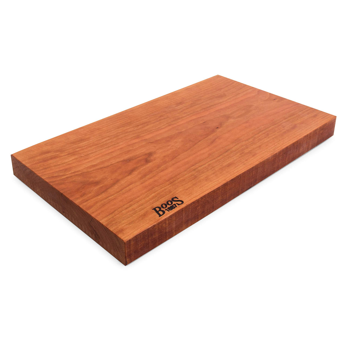 John Boos CHY-RST1712175 & CO - CHERRY RUSTIC EDGE DESIGN CUTTING BOARD (17"X12"X1.75") 17X12X1.75 CHY-FACE GR-RUSTIC EDGE-