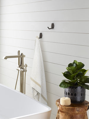 Amerock H37008ORB Benton Double Prong Decorative Wall Hook Oil Rubbed Bronze Hook for Coats, Hats, Backpacks, Bags Hooks for Bathroom, Bedroom, Closet, Entryway, Laundry Room, Office