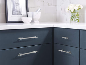 Amerock Cabinet Pull Polished Chrome/Black Chrome 3-3/4 inch (96 mm) Center to Center Urbanite 1 Pack Drawer Pull Drawer Handle Cabinet Hardware