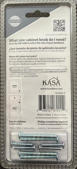 KasaWare K236SN-4 1-1/4" Diameter Traditional Knob with Stepped Ring, 4-pack