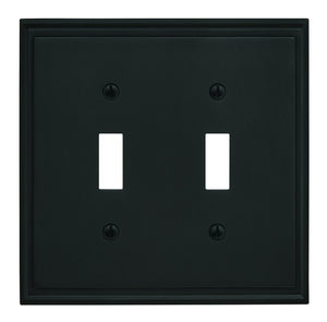 Amerock Wall Plate Black Bronze 2 Toggle Switch Plate Cover Mulholland 1 Pack Light Switch Cover