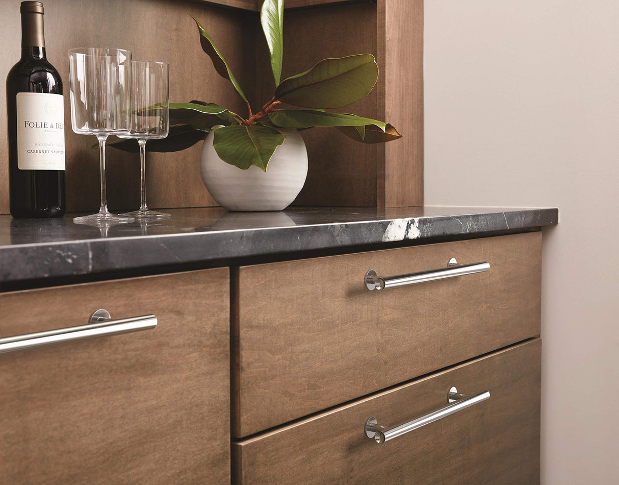 Amerock Cabinet Pull Polished Chrome 3-3/4 inch (96 mm) Center-to-Center Radius 1 Pack Drawer Pull Cabinet Handle Cabinet Hardware