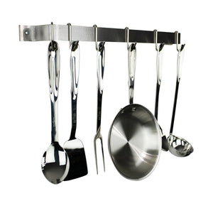 Enclume OWR1 SS 24" Easy Mount Wall Rack w/ 6 Hooks SS