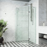 VIGO VG6061CHCL40 38.13" -38.13" W -73.38" H Frameless Hinged Neo-angle Shower Enclosure with Clear 0.38" Tempered Glass and Stainless Steel Hardware in Chrome Finish with Reversible Handle