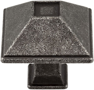Jeffrey Alexander 602S-BLK 1-1/4" Overall Length Matte Black Square Tahoe Cabinet Knob
