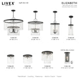 Livex Lighting 51065-91 Elizabeth - Five Light Chandelier, Brushed Nickel Finish with Clear Crystal