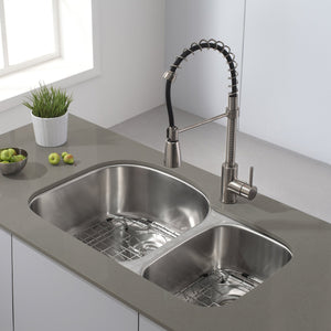 Kraus KPF-1612SS Single Lever Pull Down Kitchen Faucet in Stainless Steel