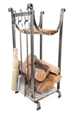 Enclume LR2NT HS Sling Log Rack w/Newspaper Holder and 3 Tools HS