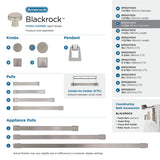 Amerock Cabinet Knob Satin Nickel 1-5/8 inch (41 mm) Diameter Blackrock 1 Pack Drawer Knob Cabinet Hardware
