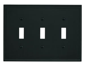 Amerock Wall Plate Black Bronze 3 Toggle Switch Plate Cover Mulholland 1 Pack Light Switch Cover