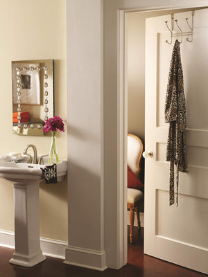 Amerock Over-The-Door Hook Rack 3 Double Prong Hooks Silver 9-3/4 inch (248 mm) Length