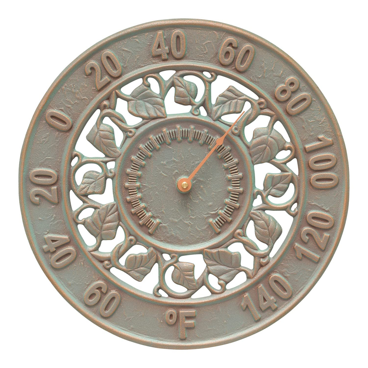 Whitehall 1282 - Ivy Silhouette Thermometer - Copper Verdigris