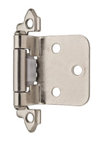 Amerock Cabinet Hinge Variable Overlay Hinge Sterling Nickel 2 Pack Self-Closing Hinge Face Mount Hinge Cabinet Door Hinge