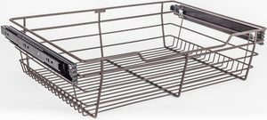 Hardware Resources POB1-14236ORB Dark Bronze Closet Pullout Basket with Slides 14