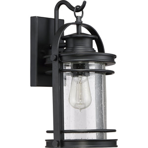 Quoizel BKR8408K Booker Outdoor Wall Sconce, 1-Light, 100 Watts, Mystic Black (15" H x 9" W)