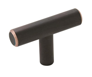 Amerock Cabinet Knob Oil Rubbed Bronze 1-15/16 inch (49 mm) Length Bar Pulls 1 Pack Drawer Knob Cabinet Hardware