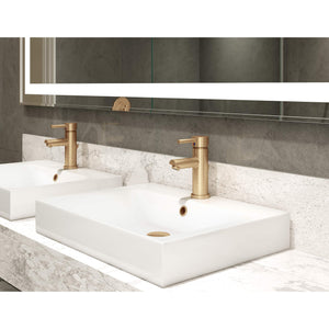 Symmons SLS-3512-BBZ-1.5 Dia Single Hole Single-Handle Bathroom Faucet with Drain Assembly in Brushed Bronze (1.5 GPM)