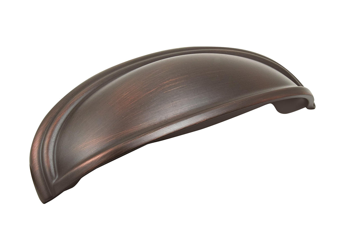 Amerock Cabinet Cup Pull Oil Rubbed Bronze 3 inch. (76 mm) & 4 inch. (102 mm) Center to Center Ashby 1 Pack Drawer Pull Drawer Handle Cabinet Hardware