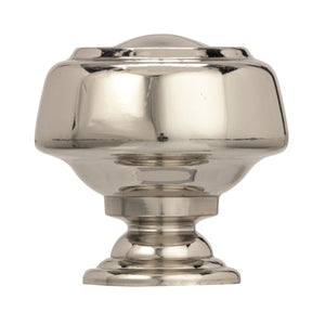 Amerock Cabinet Knob Polished Nickel 1-5/8 inch (41 mm) Diameter Kane 1 Pack Drawer Knob Cabinet Hardware