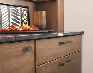 Amerock Cabinet Pull Matte Black 3-3/4 inch (96 mm) Center-to-Center Versa 1 Pack Drawer Pull Cabinet Handle Cabinet Hardware