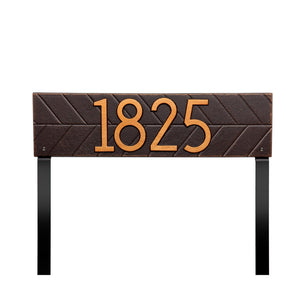 Whitehall 3909OB - Herringbone Horizontal Plaque, Standard Lawn 1-line