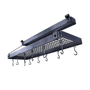 Enclume PR8C HS 36" Deep Bookshelf Rack w/ 18 Hooks & Accessory Shelf HS