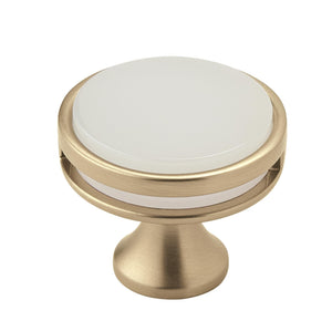 Amerock Cabinet Knob Golden Champagne/Frosted  1-3/8 inch (35 mm) Diameter Oberon 1 Pack Drawer Knob Cabinet Hardware