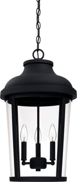 Capital Lighting 927033BK Dunbar 3 Light Outdoor Hanging Lantern Black