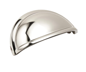 Amerock Cabinet Cup Pull Polished Nickel 3 inch (76 mm) Center to Center Cup Pulls 1 Pack Drawer Pull Drawer Handle Cabinet Hardware