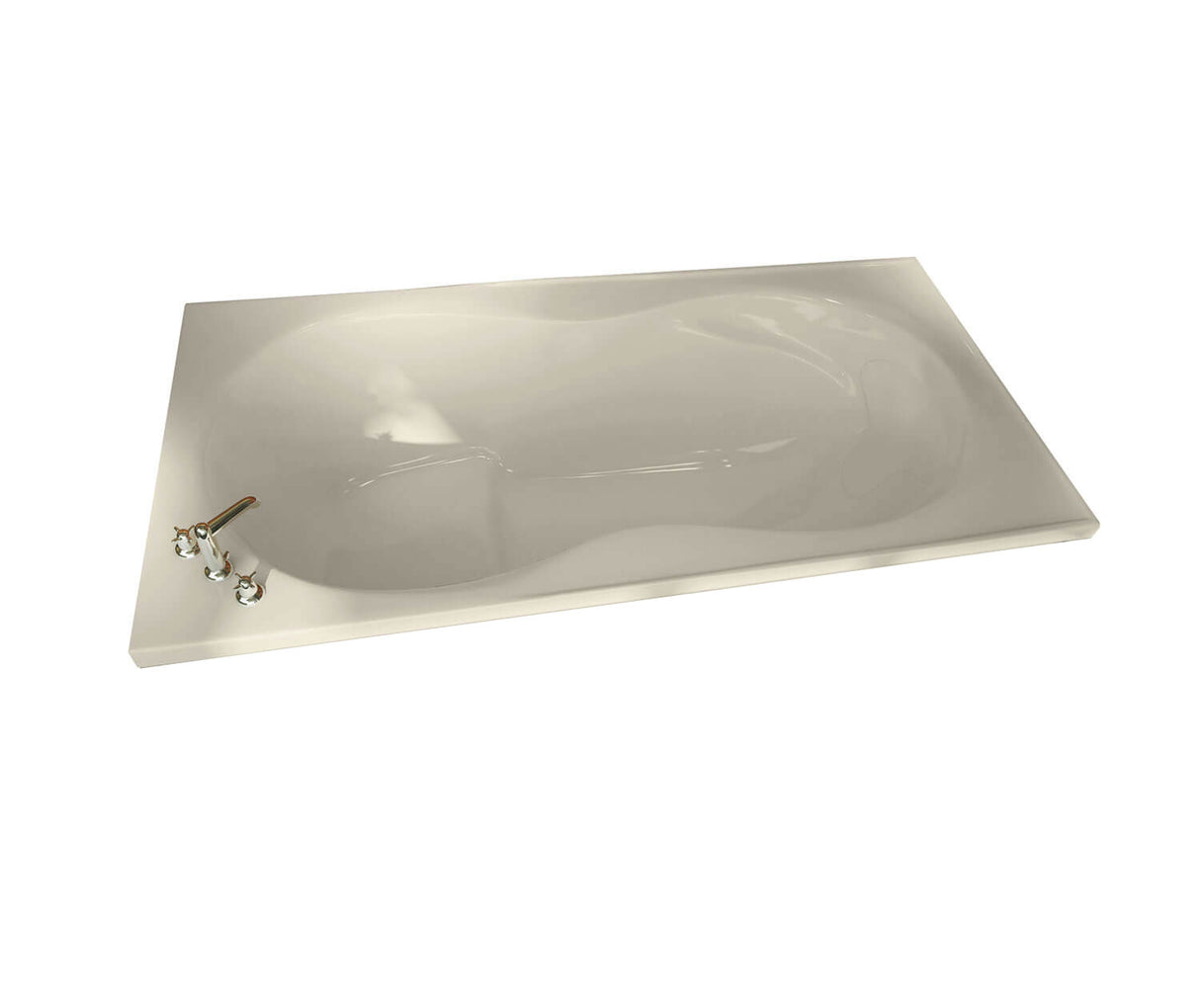 MAAX 100073-055-004 Melodie 66 x 33 Acrylic Alcove Center Drain Aerofeel Bathtub in Bone
