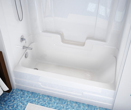 MAAX 102717-000-002-001 Nordica 59 x 33 AcrylX Alcove Left-Hand Drain One-Piece Tub Shower in White