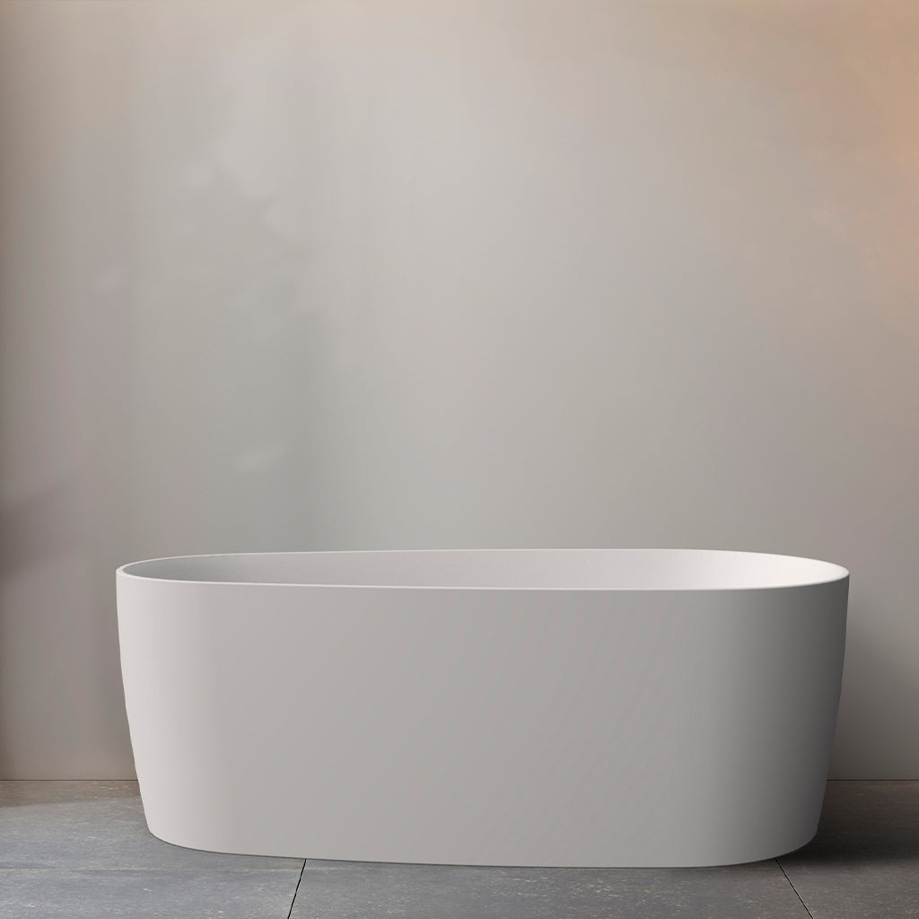 DAX Acrylic Oval Freestanding Bathtub, 59", Matte White BT-8365-M