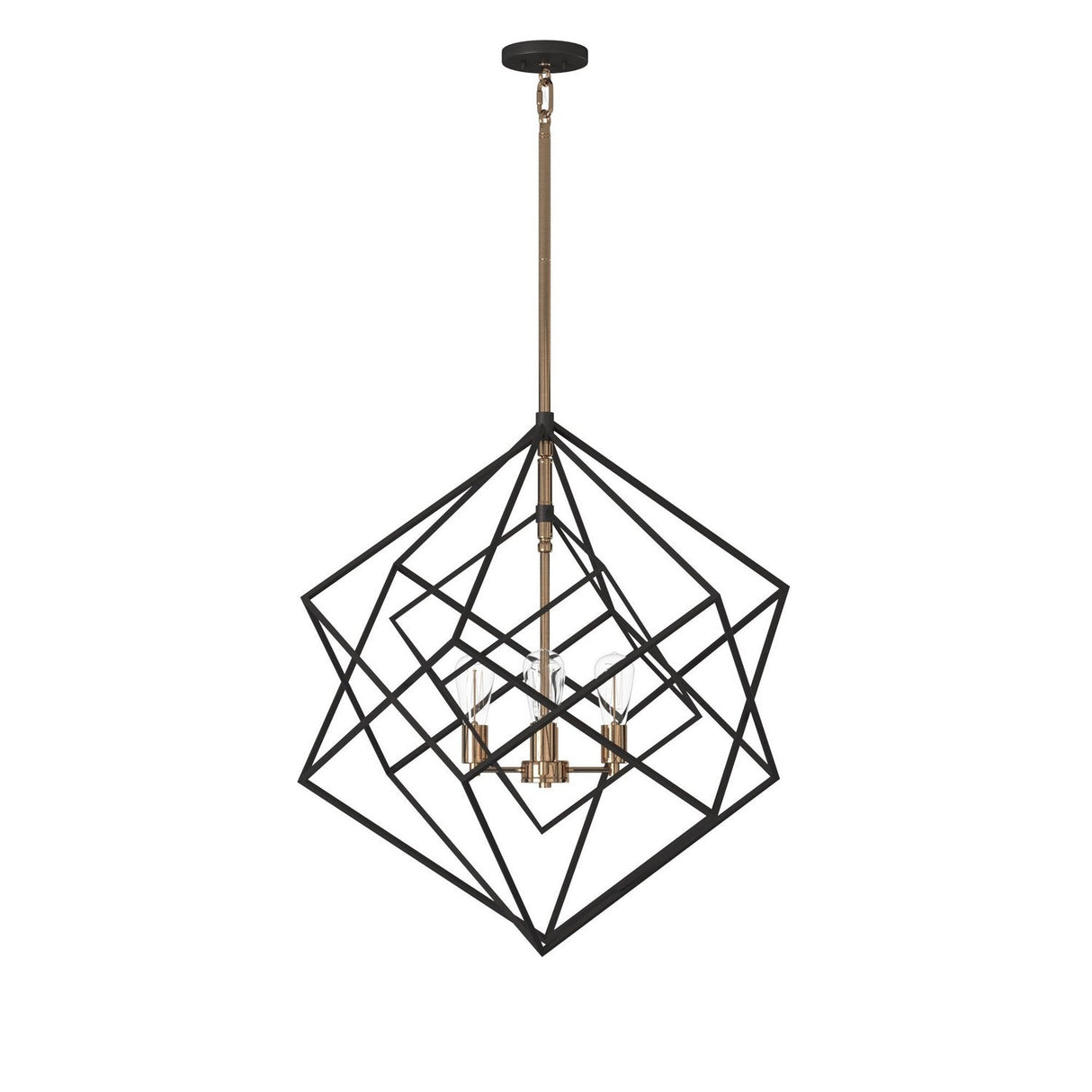 Artistry Pendant - Matte Black & Harvest Brass / 24.00