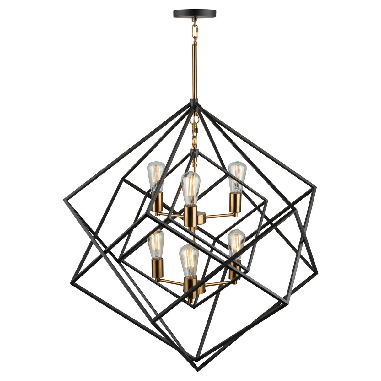 Artistry Pendant - Matte Black & Harvest Brass / 32.00
