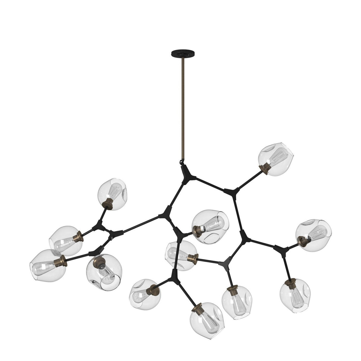 Organic Chandelier - Vintage Brass / 58