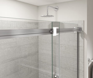 MAAX 136956-810-280-000 Duel Alto 44-47 X 78 in. 8mm Bypass Shower Door for Alcove Installation with GlassShield® glass in Chrome & Matte White