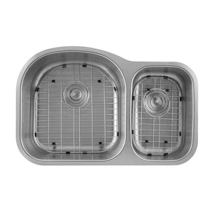 DAX Stainless Steel 70/ 30 Double Bowl Undermount Kitchen Sink, Brushed Stainless Steel DAX-3121L