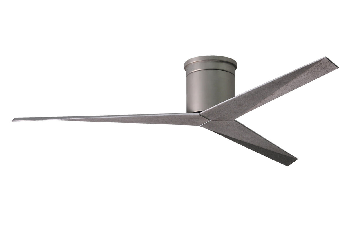 Matthews Fan EKH-BN-BW Eliza-H 3-blade ceiling mount paddle fan in Brushed Nickel finish with barn wood ABS blades.